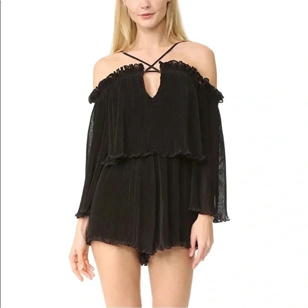 Alice McCall black locomotion pleated jumpsuit